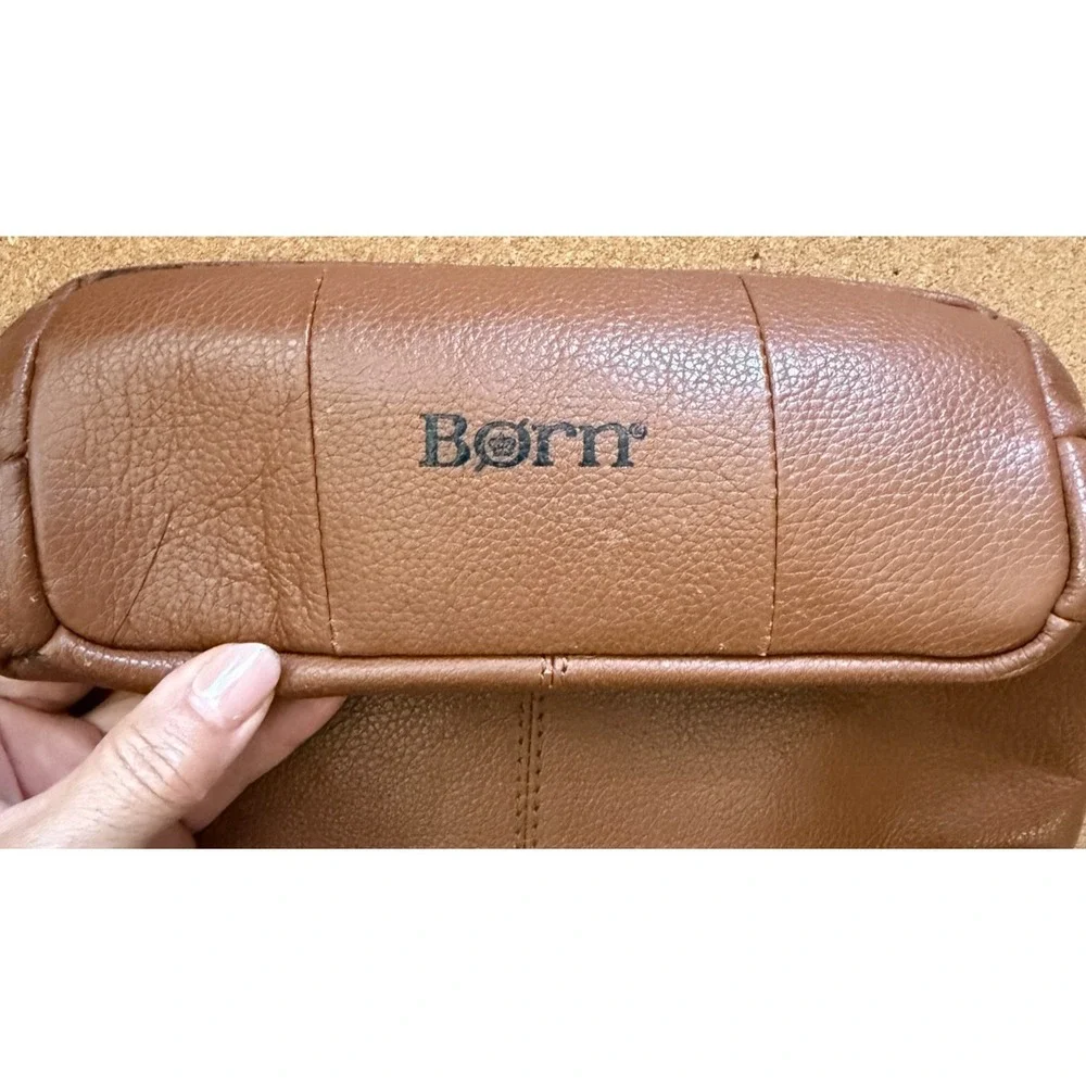 born leather crossbody purse brown shoulder bag distressed vintage